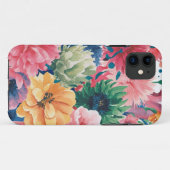 Roze Blauw Groen Geel Sinaasappel Bloem Art Patroo Case-Mate iPhone Case (Achterkant (horizontaal))