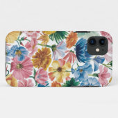 Roze Blauw Groen Geel Sinaasappel Bloem Art Patroo Case-Mate iPhone Case (Achterkant (horizontaal))