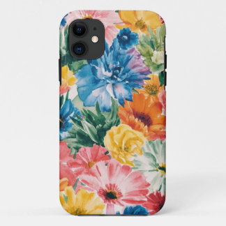Roze Blauw Groen Geel Sinaasappel Bloem Art Patroo Case-Mate iPhone Case