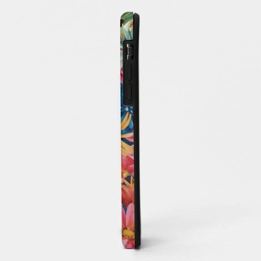 Roze Blauw Groen Geel Sinaasappel Bloem Art Patroo Case-Mate iPhone Case (Achterkant/links)