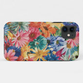 Roze Blauw Groen Geel Sinaasappel Bloem Art Patroo Case-Mate iPhone Case (Achterkant (horizontaal))