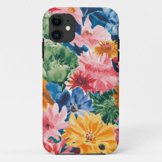 Roze Blauw Groen Geel Sinaasappel Bloem Art Patroo Case-Mate iPhone Case