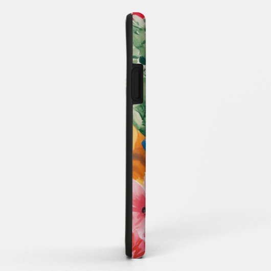 Roze Blauw Groen Geel Sinaasappel Bloem Art Patroo Case-Mate iPhone Case (Achterkant/rechts)