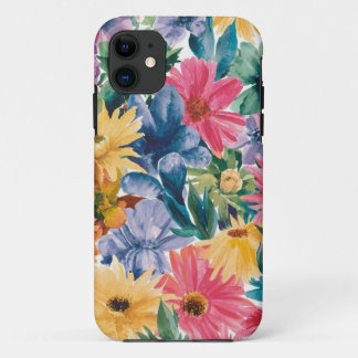 Roze Blauw Groen Geel Sinaasappel Bloem Art Patroo Case-Mate iPhone Case