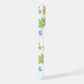 Roze Blauw Groen Geel Sinaasappel Bloem Art Patroo iPhone Hoesje (Rechterkant)
