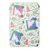 Roze Blauw Groen Golf Badmat (Voorkant Verticaal)