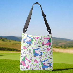 Roze Blauw Groen Golf Crossbody Tas