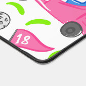 Roze Blauw Groen Golf Preppy Monogram Initiaal Bureaumat (Hoek)