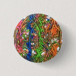 Roze, Blauw, Groen, Oranje, Marmer Kunstwerk Ronde Button 3,2 Cm
