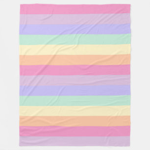 Roze Blauw Groen Paarse Geel Sinaasappel Gestreept Fleece Deken
