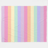 Roze Blauw Groen Paarse Geel Sinaasappel Gestreept Fleece Deken (Voorkant (Horizontaal))