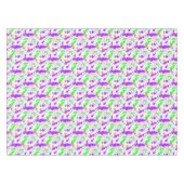 Roze Blauw Groen Turquoise Verfspatten Tafelkleed (Voorkant (Horizontaal))