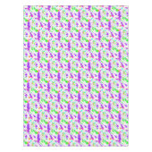 Roze Blauw Groen Turquoise Verfspatten Tafelkleed (Voorkant)