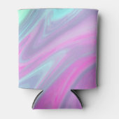 Roze Blauw Groen Waterverf Abstracte Kunst Blikjeskoeler (Voorkant)