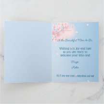 Roze Blauw Groen Zwanger Mom-to-Be Baby shower