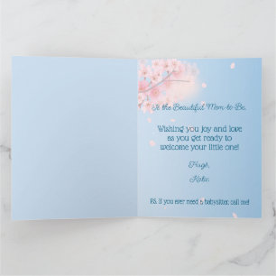 Roze Blauw Groen Zwanger Mom-to-Be Baby shower Kaart