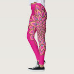 Roze & Blauw, halfdoorzichtig, abstracte bloem, Leggings<br><div class="desc">Dit ontwerp heeft een zeer elegant,  abstract bloempatroon dat er mooier uitziet wanneer het op een aangepaste,  hete roze achtergrond wordt aangebracht.</div>