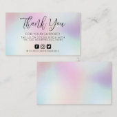 Roze Blauw Hartelijk dank voor uw fantastische Vis Visitekaartje (Voorkant / Achterkant)