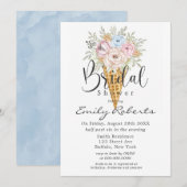 Roze blauw-ijs-Vrijgezellenfeest met klonen uitnod Kaart (Voorkant / Achterkant)