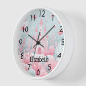 Roze blauw kasteelvis zee onderwater fantasie (Hoek)