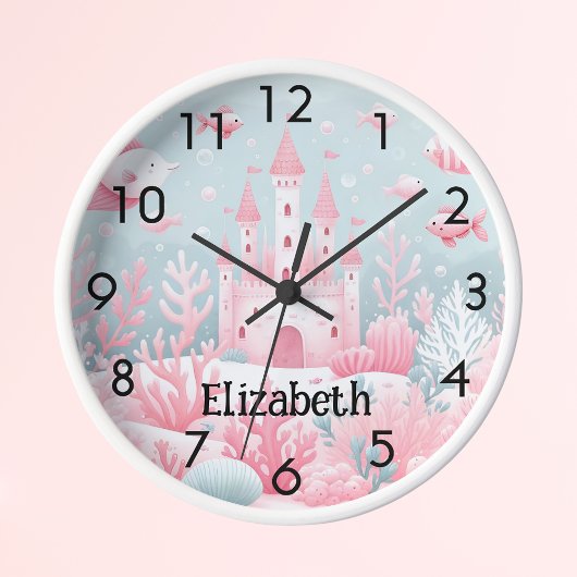 Roze blauw kasteelvis zee onderwater fantasie