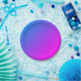 Roze Blauw Kleurrijke Ombre 4Tara Papieren Bordje