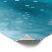 Roze Blauw Krijt Tekening Vis III Poster (Hoek)