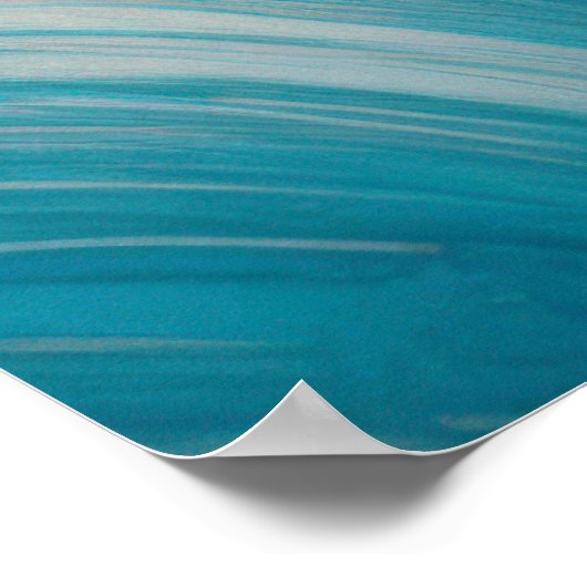 Roze Blauw Krijt Tekening Vis Poster (Hoek)