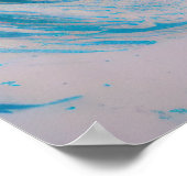 Roze Blauw Krijt Tekening Vis V Poster (Hoek)