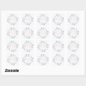 Roze blauw leder met woeste Sticker (Vel)