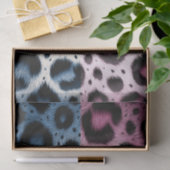 Roze & Blauw Leopard Bont Dierenprint Vlekken Tissuepapier (Geschenk)