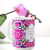 Roze blauw Majolica Spaans Mexicaans tegel gunst c Koffiemok