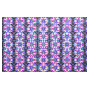 roze blauw mandalapatroon stof
