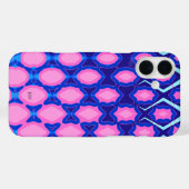 Roze Blauw Marine Geometrisch patroon Case-Mate iPhone Case (Achterkant (horizontaal))