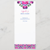 Roze blauw Mexicaanse Talavera tegels Menu (Achterkant)