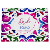Roze blauw Mexicaanse tegels bruid squad bachelore Groot Cadeauzakje (Voorkant)