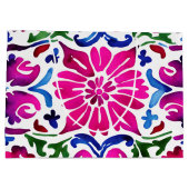 Roze blauw Mexicaanse tegels bruid squad bachelore Groot Cadeauzakje (Achterkant)