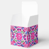 Roze blauw Mexicaanse tegels vrijgezellenfeest Bedankdoosjes (Geopend)