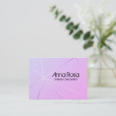 *~* Roze Blauw Modern Geometrisch Roos Goudfolie Visitekaartje (Staand voorkant)