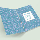Roze Blauw Modern Gepersonaliseerd Notitieboek