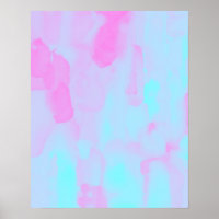 Roze Blauw Neon Abstract Aquarel Schilderen
