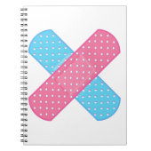 roze blauw notitieboek (Voorkant)