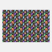 Roze blauw of Paarse set van 3-ghost omslagpapier Inpakpapier Vel (Voorkant 2)