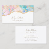 roze blauw opal design visitekaartje (Voorkant / Achterkant)