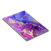 Roze blauw Paars goud Abstract Notitieboek (Rechterzijde)