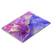 Roze blauw Paars goud Abstract Notitieboek (Linkerzijde)