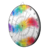 Roze Blauw Paars Groen Trendy Sjabloon Modern Dartbord (Voorkant Rechts)