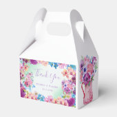 Roze Blauw Paarse Bloem Favor Box Uw Feest Bedankdoosjes (Achterkant)