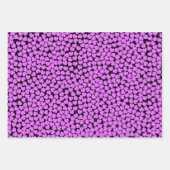 Roze Blauw Paarse hartenpatroon Inpakpapier Vel (Voorkant 3)