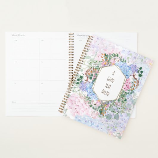 roze blauw paarse hortensia arrangement pattern planner (Display)